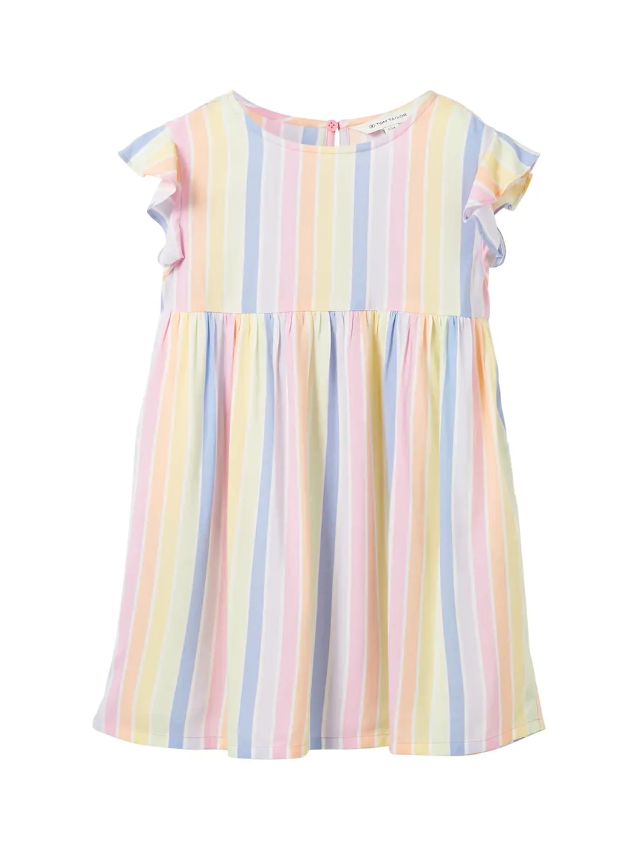 

Платье из джерси TOM TAILOR с воланами на рукавах, цвет Multicolor Stripe