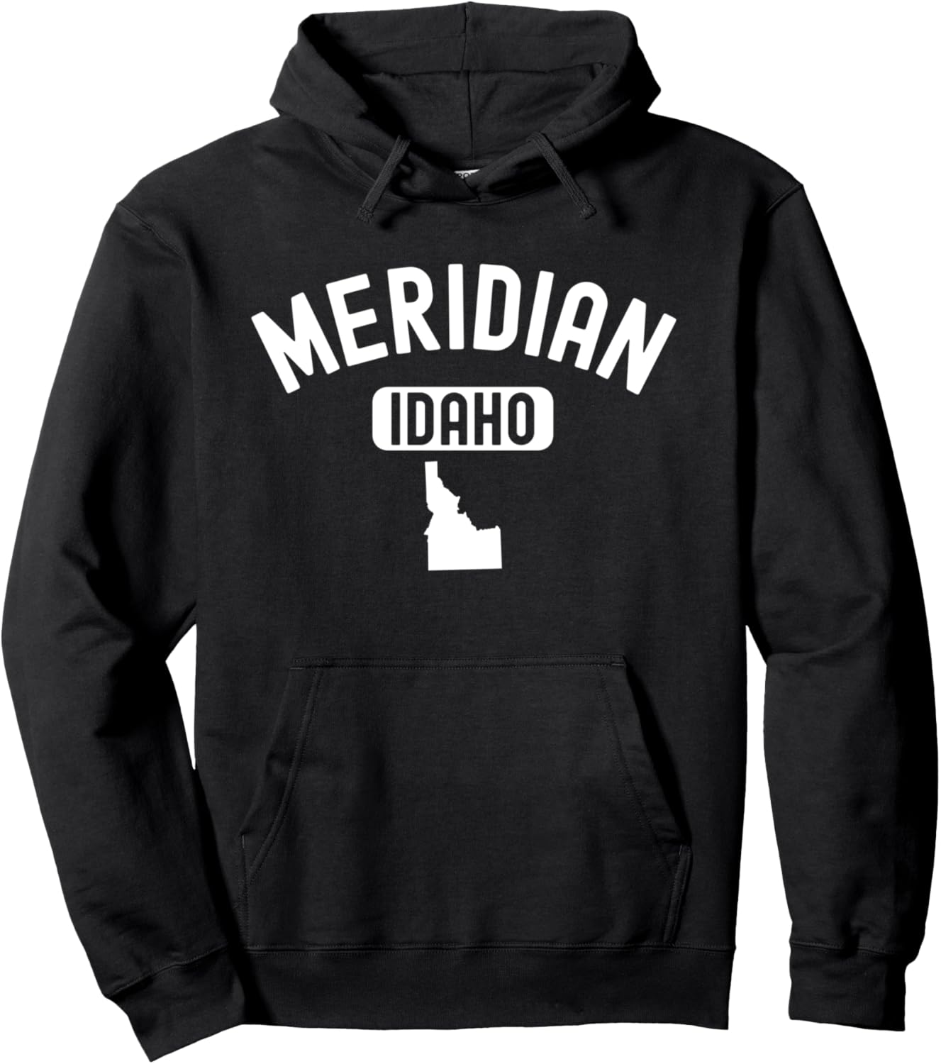 

Худи Meridian Idaho Retro Boise Vintage Nampa State University Potato 208 Idaho State Tee Co, черный