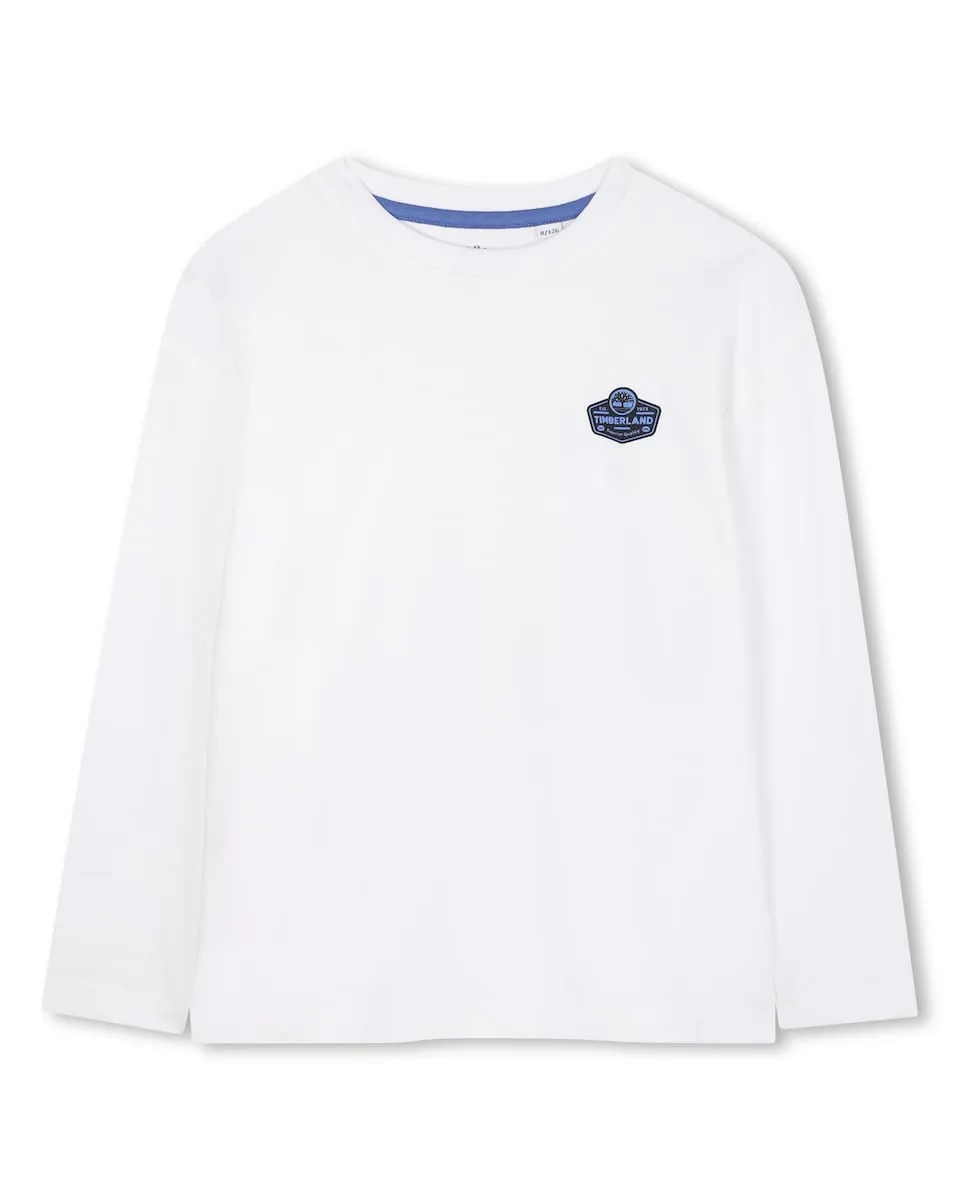 

Детская хлопковая футболка Timberland, белый