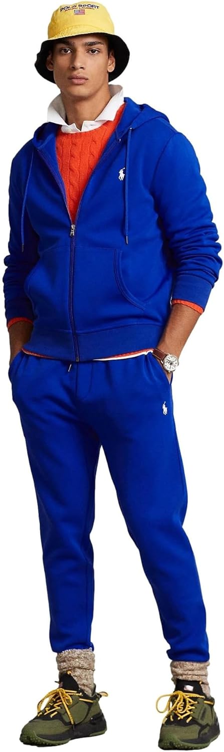 POLO RALPH LAUREN Мужская худи на молнии из двойного трикотажа, Rl Royal Blue — фото 3
