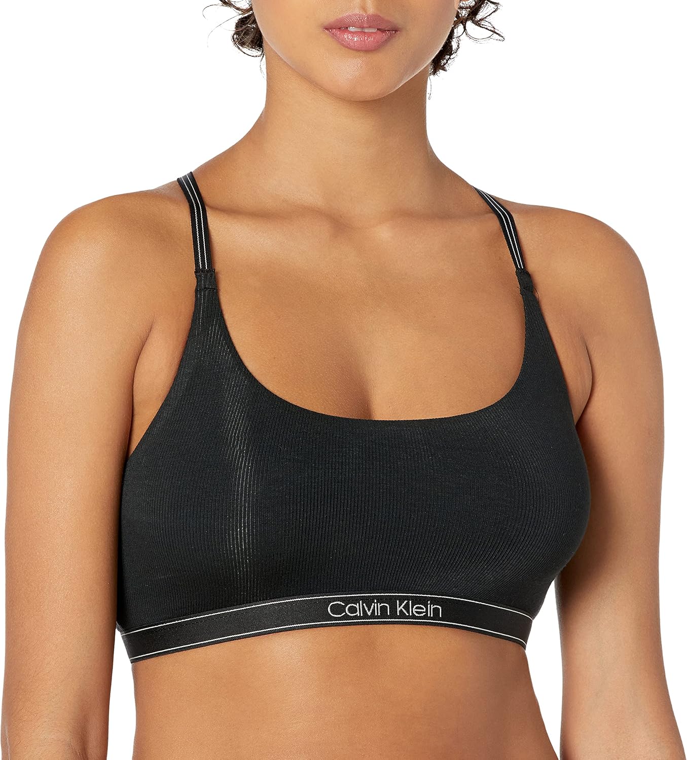 

Женский бюстгальтер-бралетт Calvin Klein Pure Ribbed Natural Lift Unline, Black