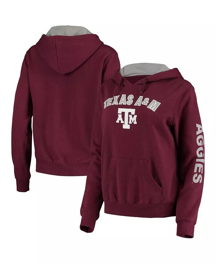 

Женская темно-бордовая техасская A&M Aggies Loud and Proud толстовка с капюшоном Colosseum