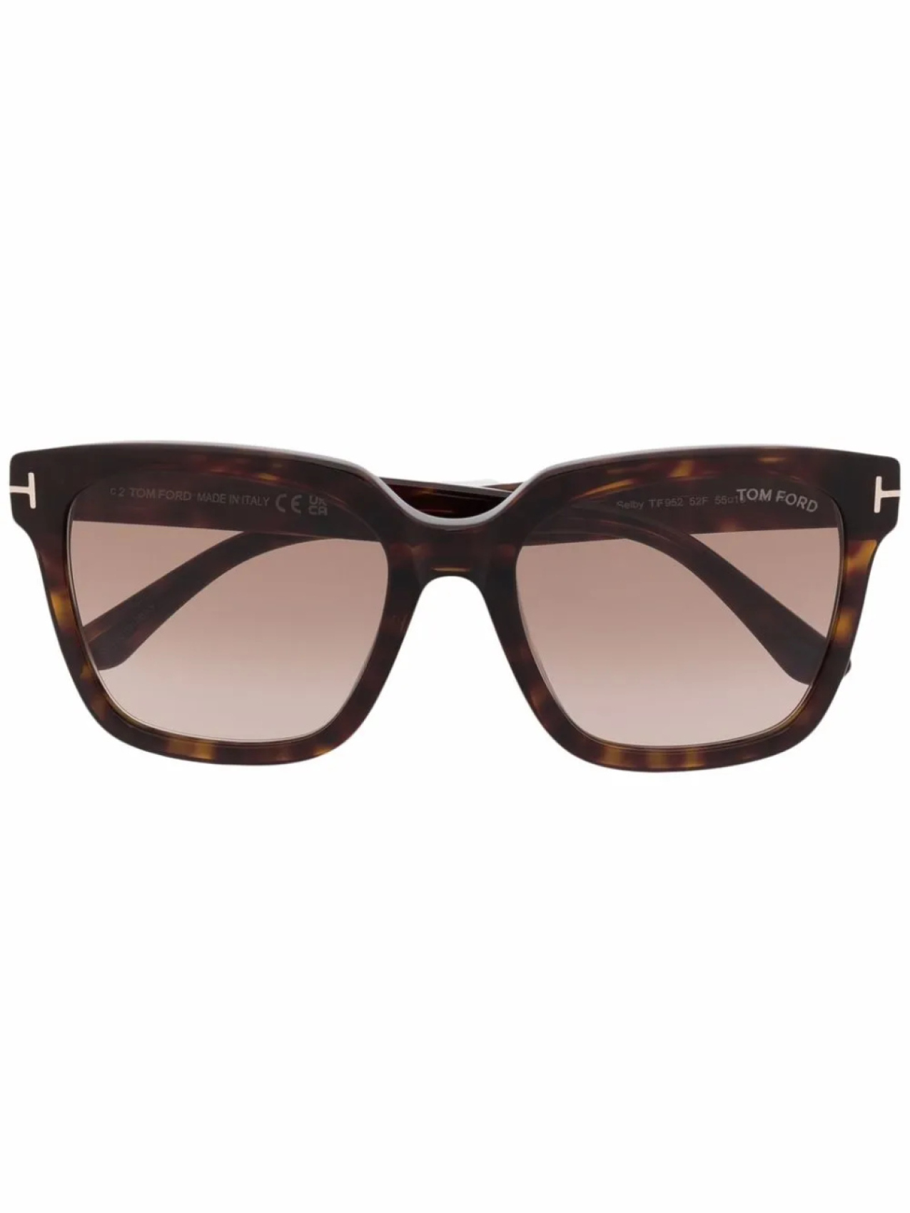 

TOM FORD Eyewear солнцезащитные очки черепаховой расцветки, коричневый