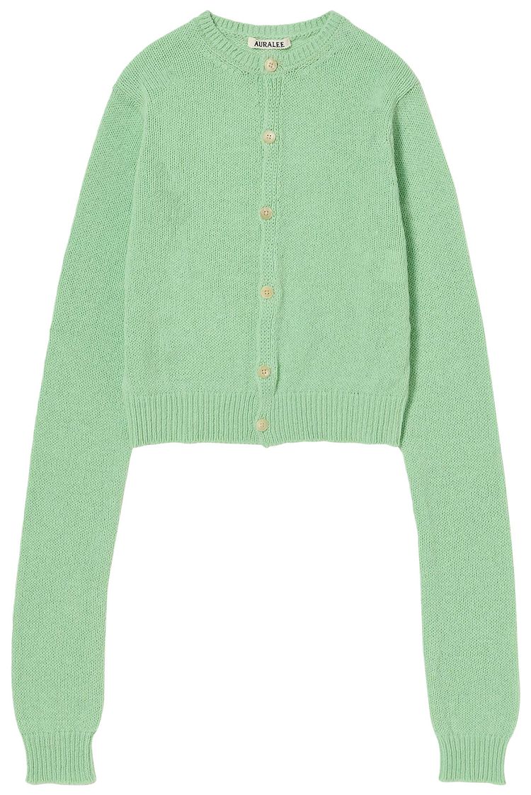 

Кардиган Auralee Summer Cashmere Cardigan 'Light Green', зеленый
