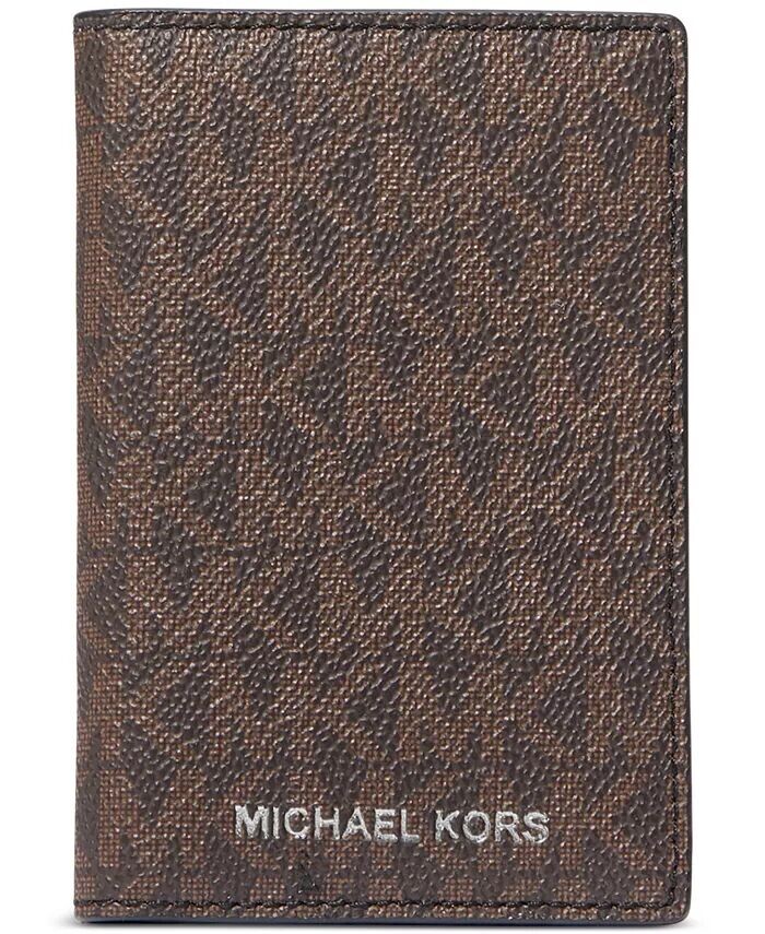 

Мужской фирменный складной футляр для карточек Michael Kors, коричневый