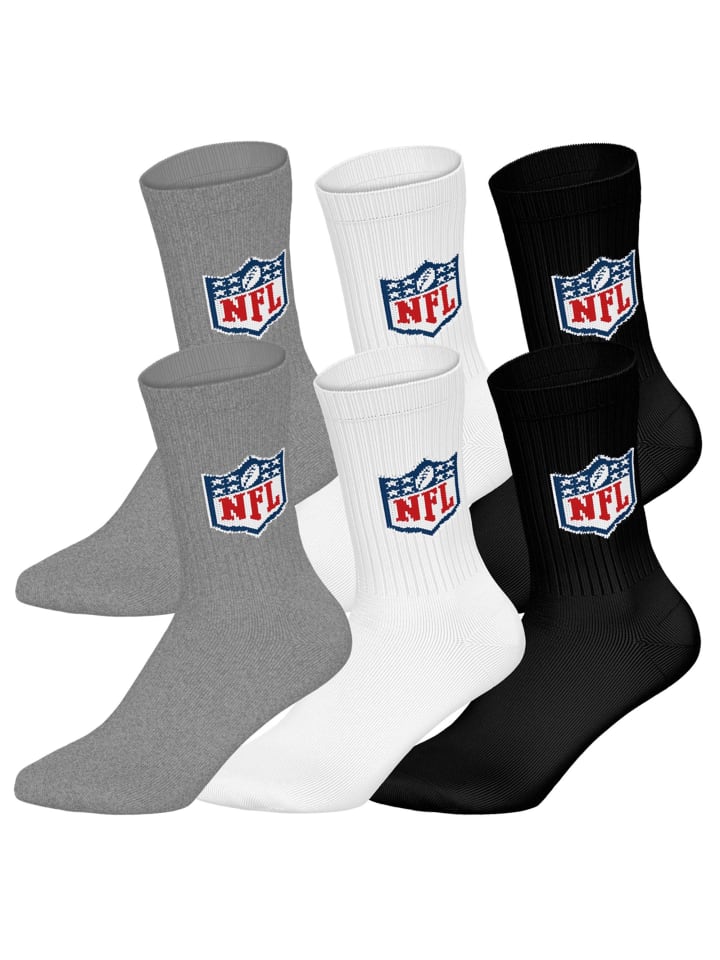 

NFL Носки, упаковка из 6 пар, белые/серые/черные