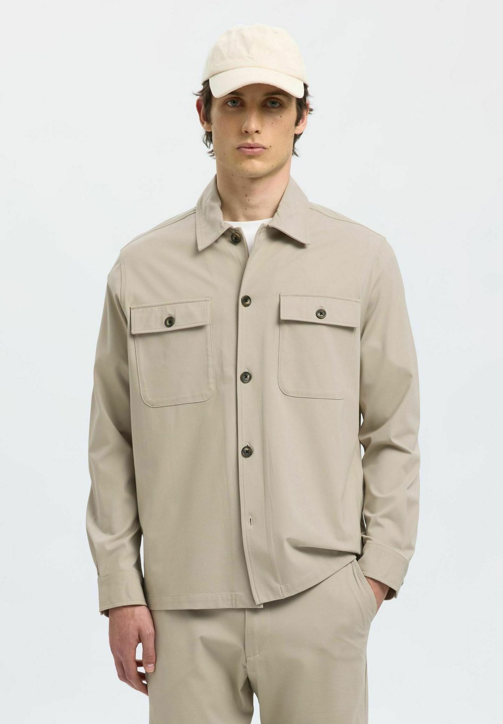 

Летняя куртка LANGARM Selected Homme, бежевый
