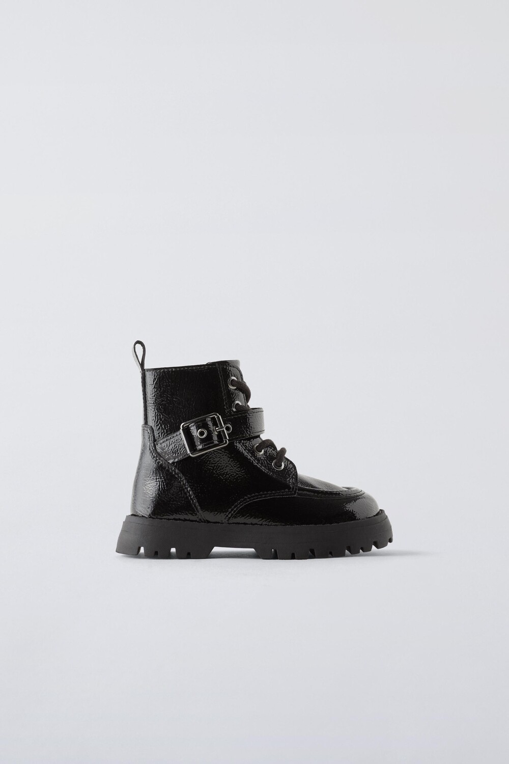 

Ботинки с пряжкой ZARA, черный