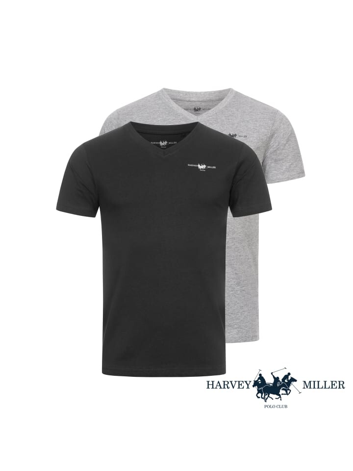 

Футболка HARVEY MILLER POLO CLUB, цвет schwarz/grau