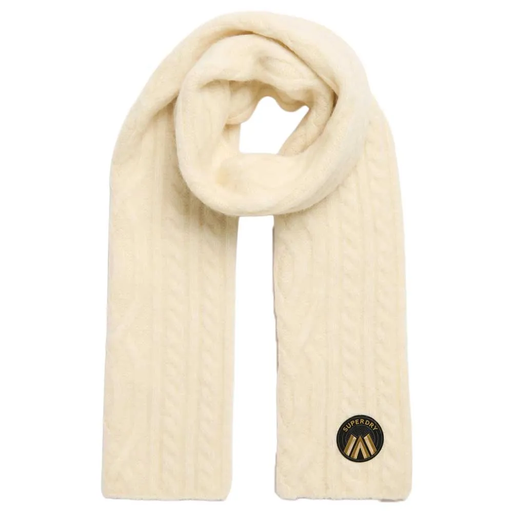 

Шарф Superdry Cable Luxe, бежевый