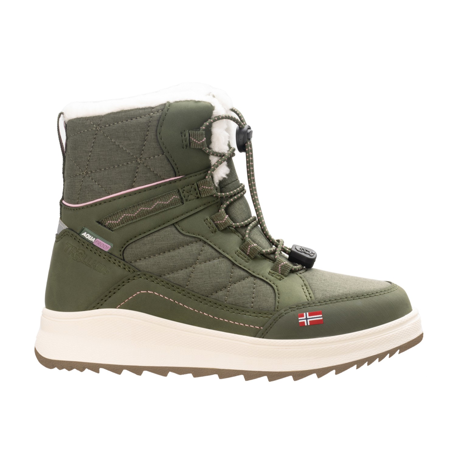 

Зимняя обувь Trollkids Girl's Arendal Winter Boots XT, цвет Dusky Olive/Pink Dawn