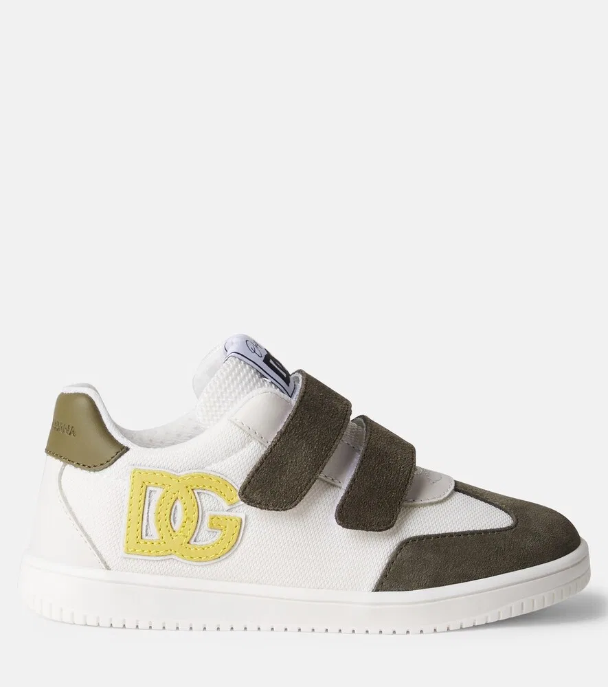 Кроссовки DG с кожаной отделкой Dolce&Gabbana Kids, белый — фото 3