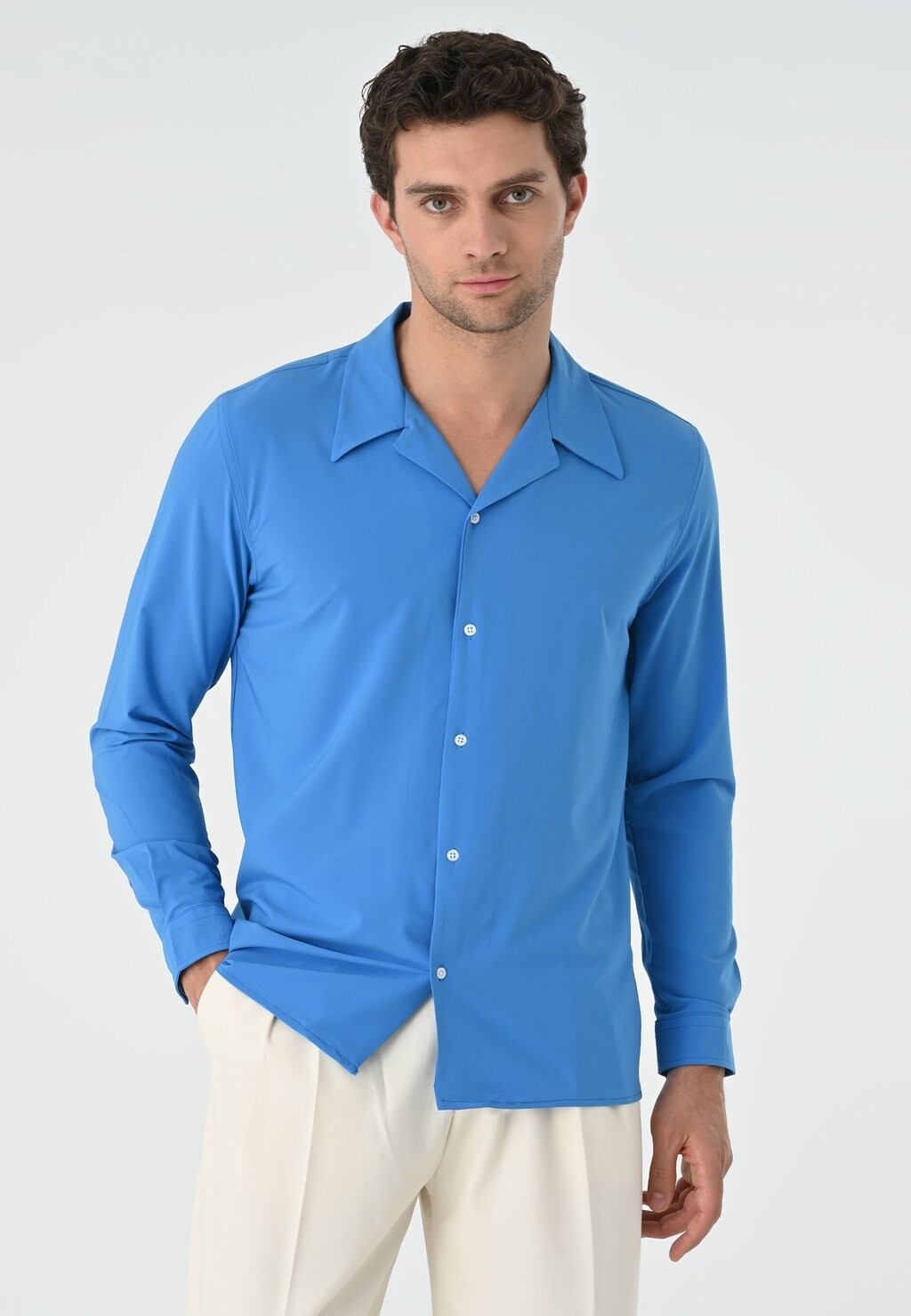 

Рубашка LAPEL COLLAR LONG SLEEVE Antioch, цвет sax