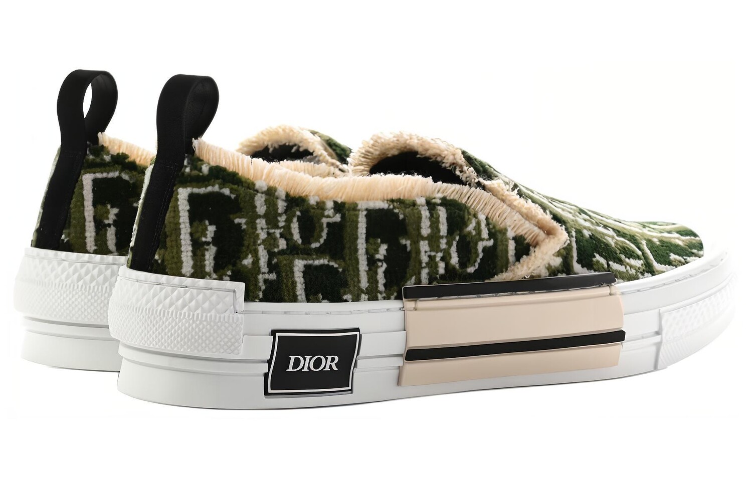 Кеды Dior B23 Slip-On Dior Oblique Tapestry, зеленый — фото 3