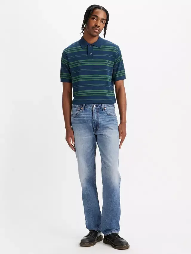 Джинсы 555 Cotton Relaxed Straight Slim Denim Jeans, цвет индиго, Champion Levi's