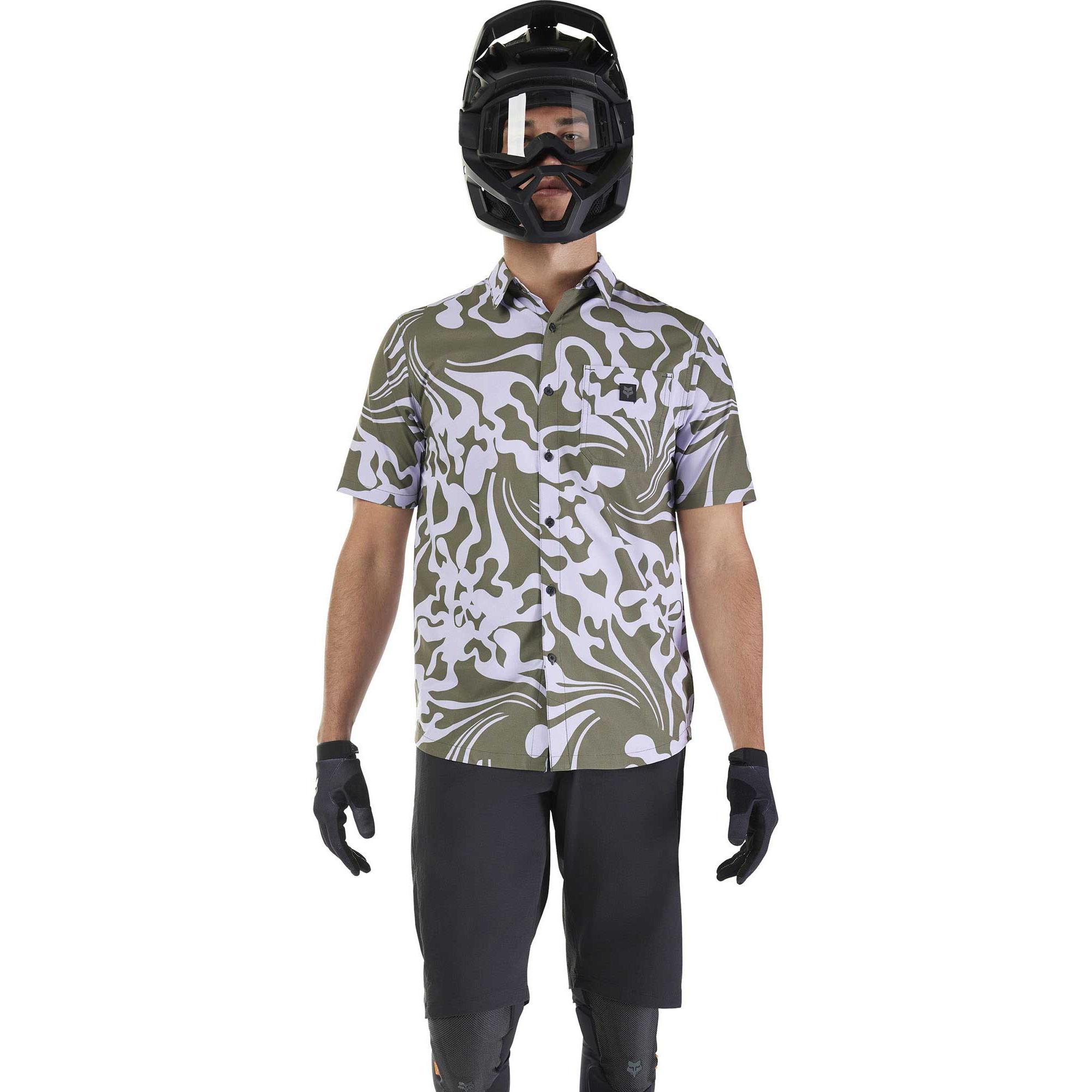 

Мужская рубашка из тканого трикотажа на пуговицах Fox, Open Green