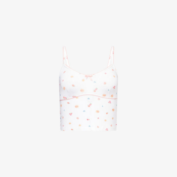 

Футболка-ками с фруктовым принтом из модал-джерси для пижамы Lounge Underwear, белый