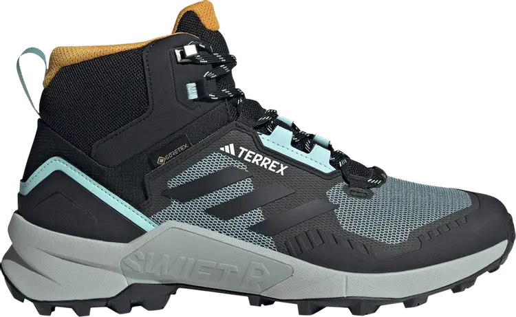 

Кроссовки Terrex Swift R3 Mid GORE-TEX 'Black Aqua Yellow', синий