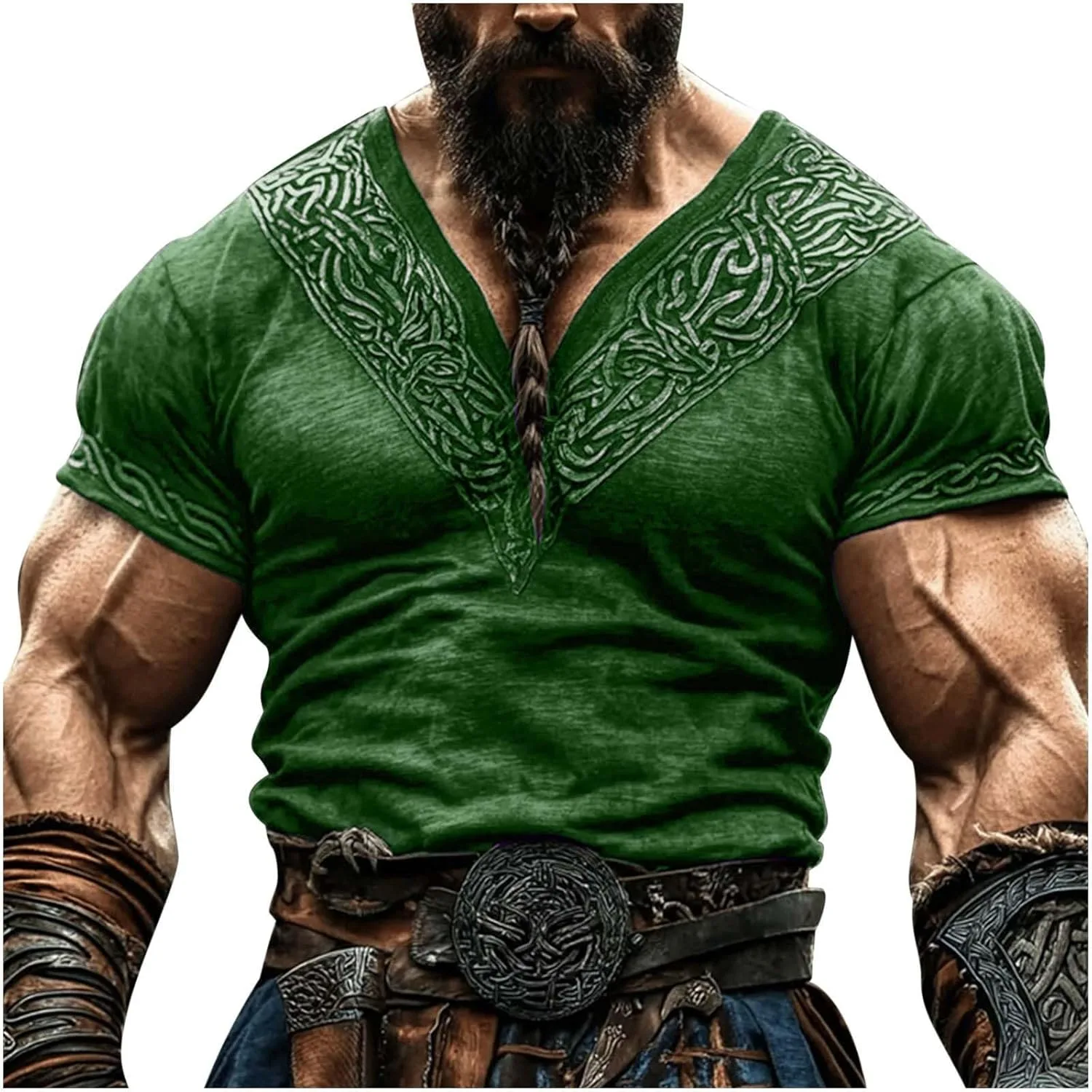 

Мужская футболка с принтом slim v-образным вырезом