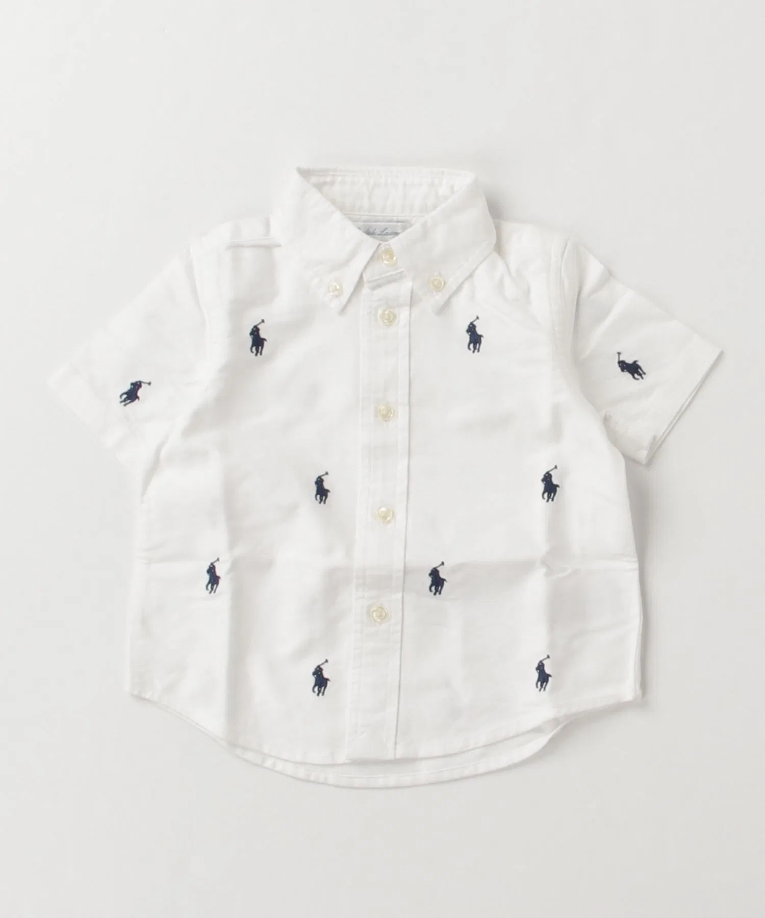 Детская хлопковая рубашка-поло с вышивкой POLO RALPH LAUREN CHILDRENSWEAR белая — фото 3