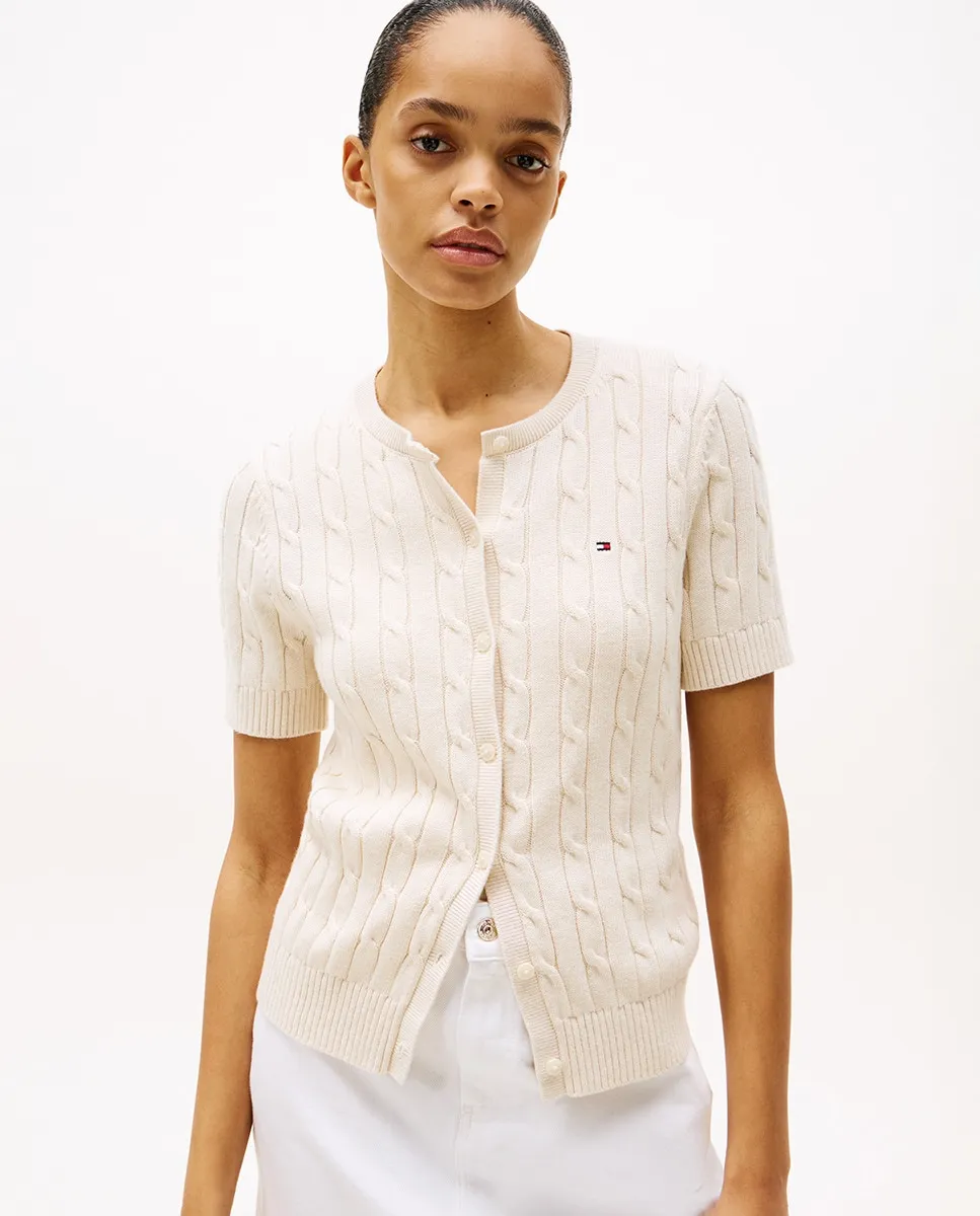 

Женский кардиган с короткими рукавами Tommy Hilfiger, белый