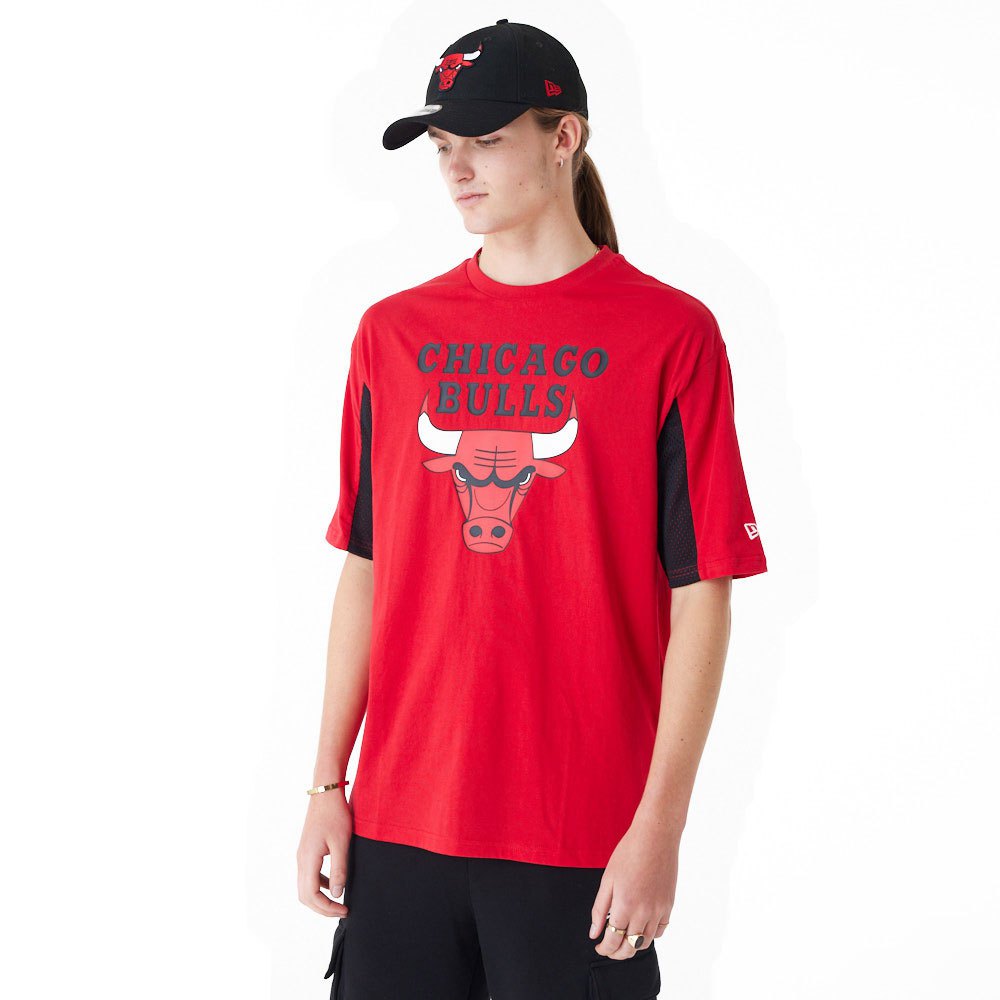 

Футболка с коротким рукавом New Era NBA Mesh Panel Chicago Bulls, красный