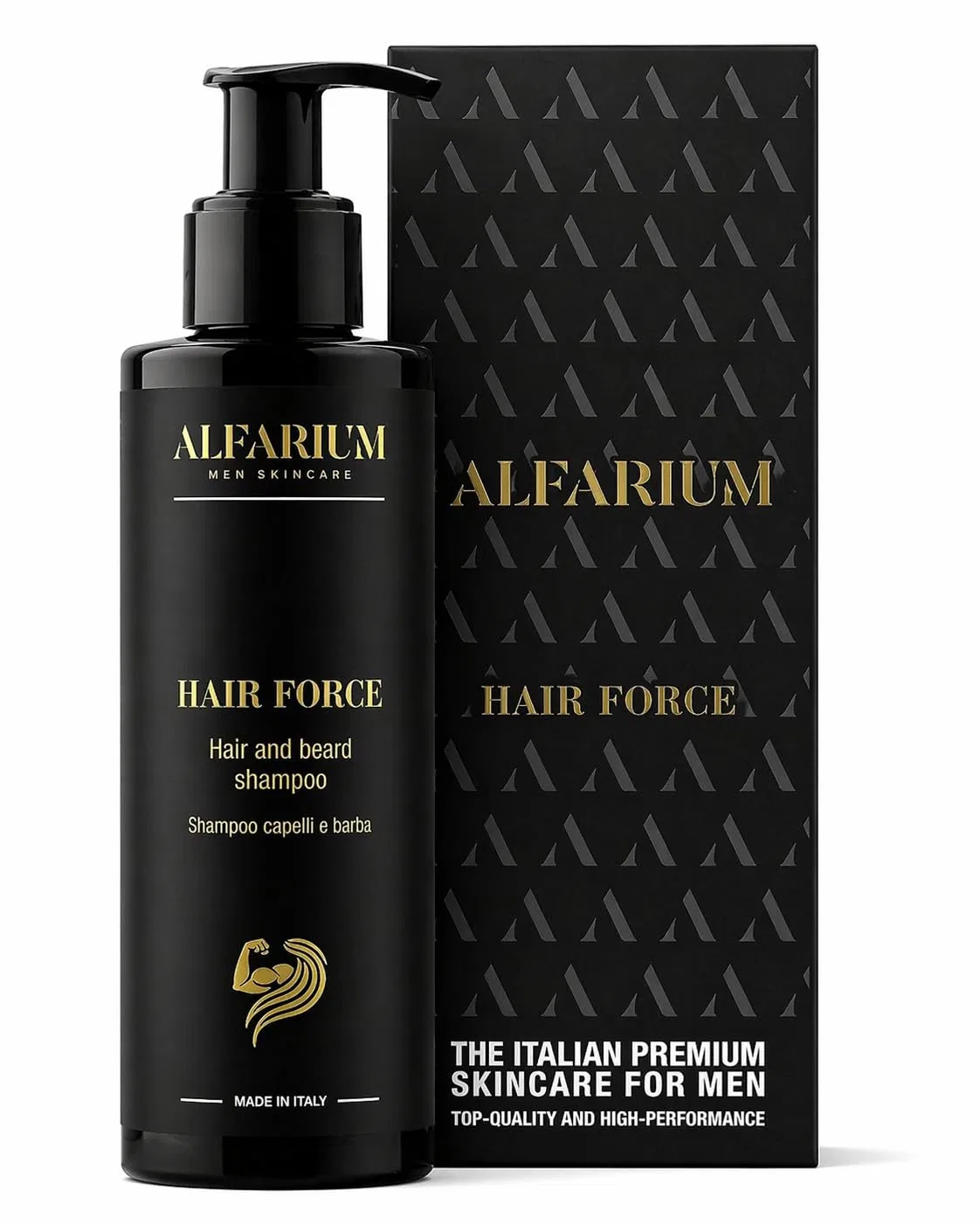 Мужской шампунь для волос и бороды «Alfarium» Alfarium