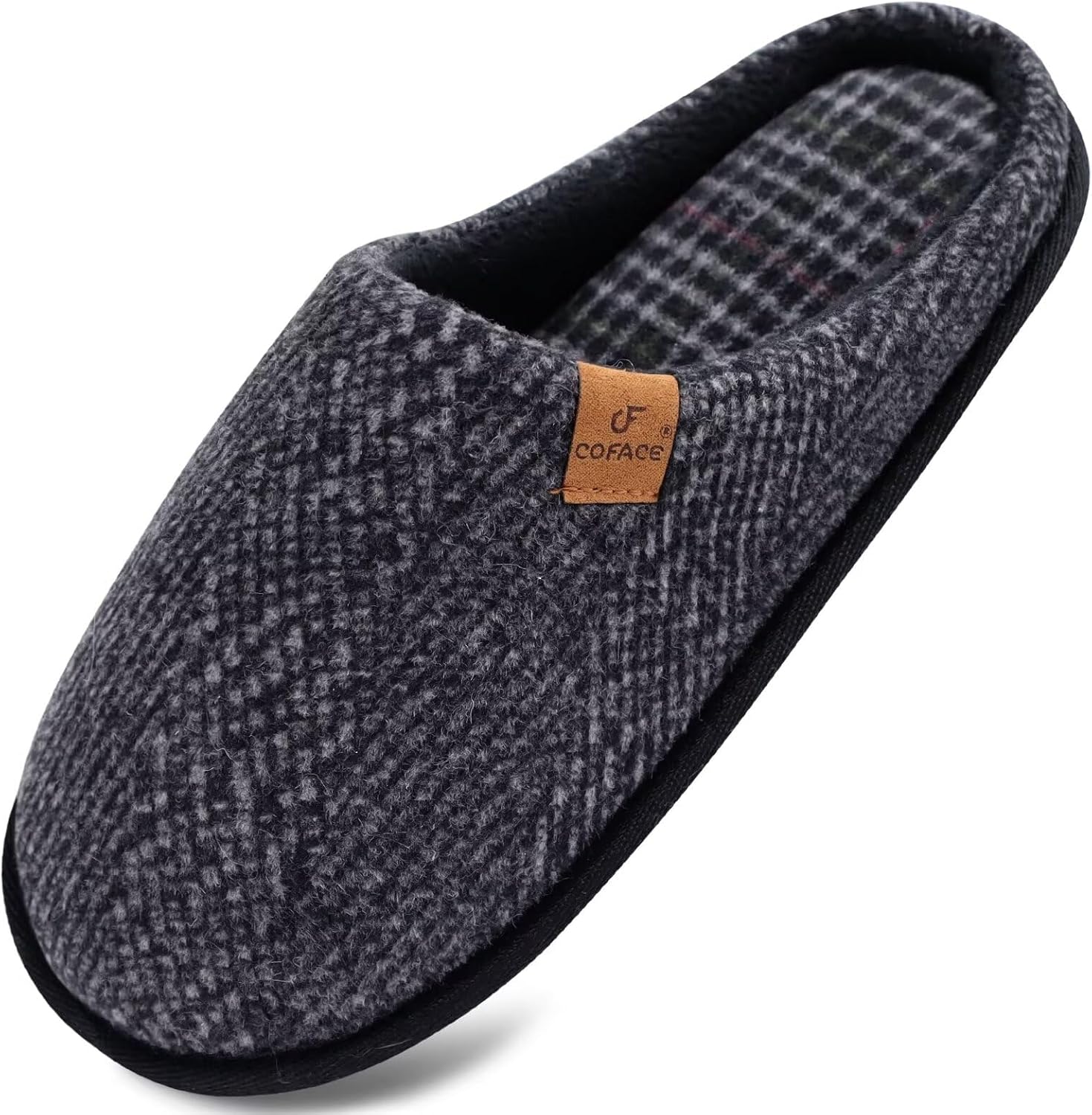 

Мужские домашние тапочки COFACE с эффектом памяти, удобные шлепанцы для дома и улицы с поддержкой свода, размер 7-15, черный