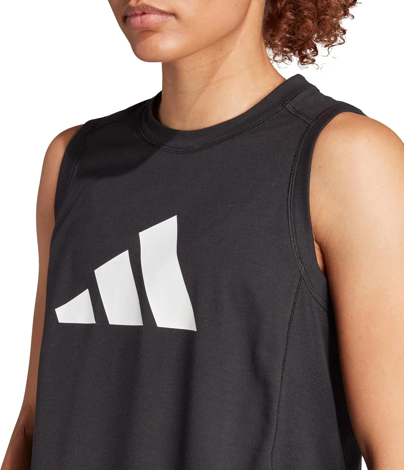 Топ для тренировок adidas, Black/White — фото 3