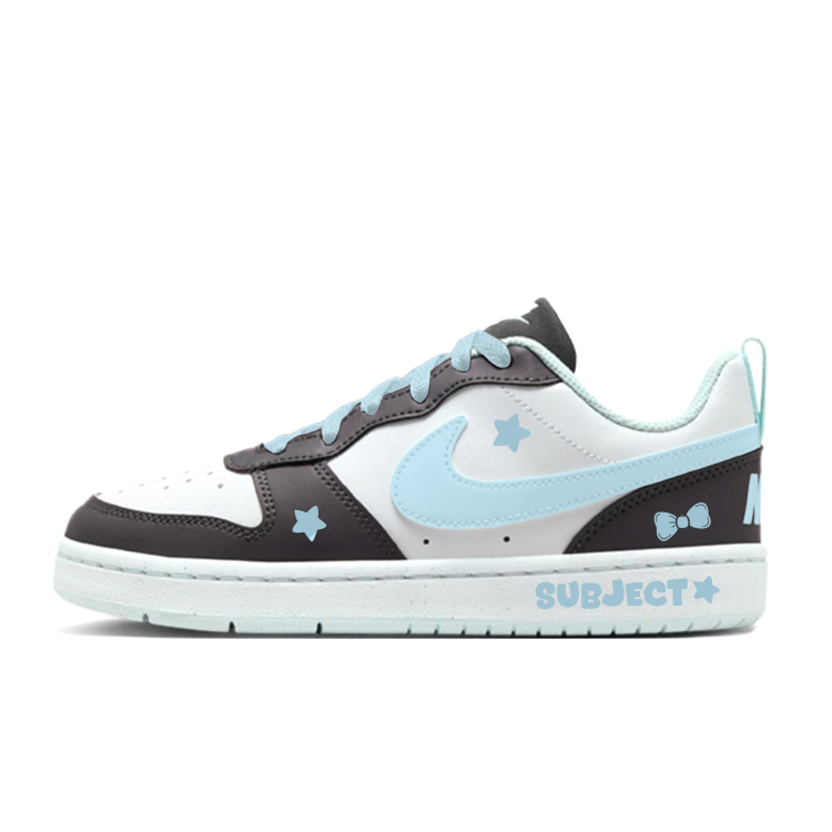 

Nike Court Borough нескользящие износостойкие низкие детские скейтбординг кроссовки white kids'