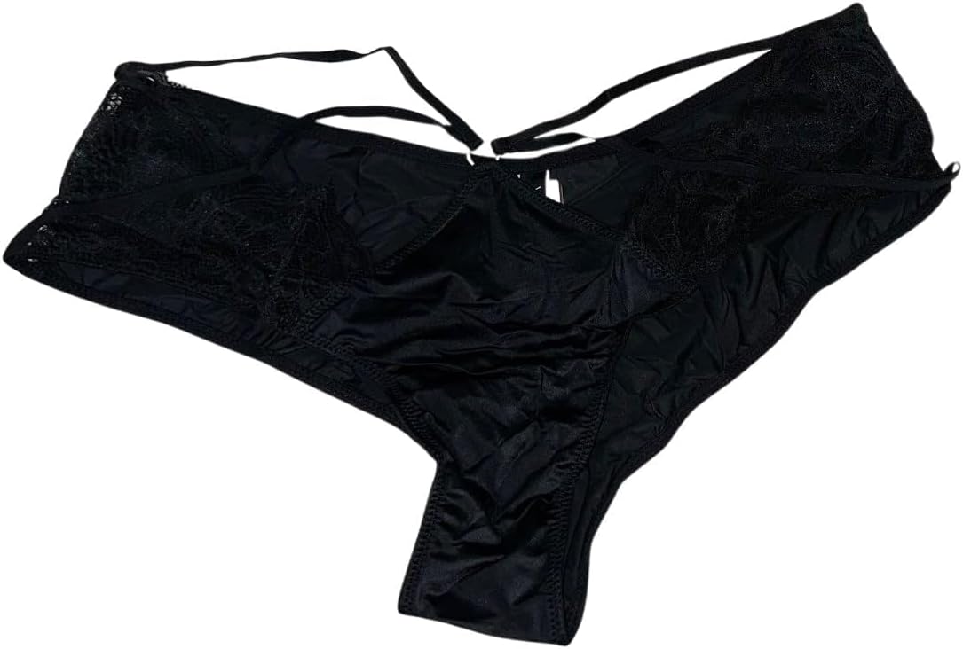 

Трусики/нижнее белье Victoria's Secret с кружевом и ремешками, цвет черный, новые, Pure Black
