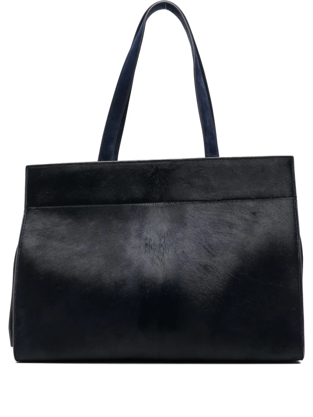 

Сумка-шоппер из замши KHAITE, синий