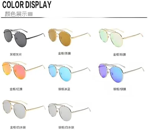 

Модные солнцезащитные очки 2027 года для мужчин и женщин, стильные, с плоской верхней частью, женские, с металлической оправой, высокого качества MTZJH, Gold Gold