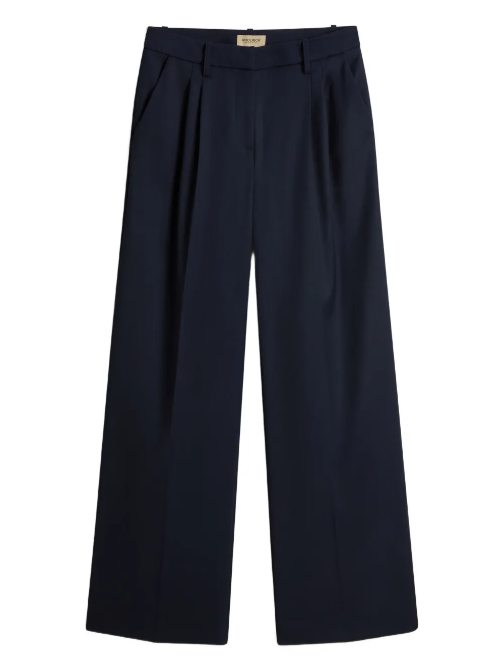 

Плиссированные брюки прямого кроя WOOLRICH, синий