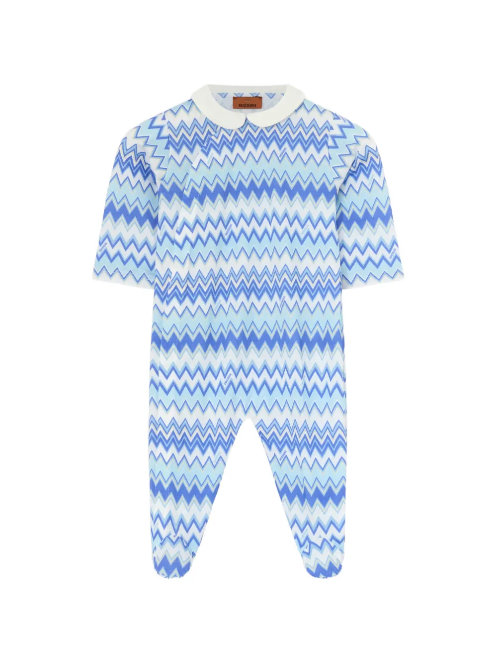 Комплект бодиков с зигзагообразным узором Missoni Kids, синий — фото 2
