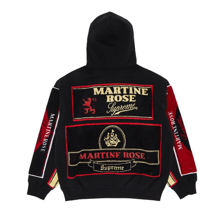 Толстовка Supreme x Martine Rose Towel Zip Up Hooded Sweatshirt, Black — фото 2