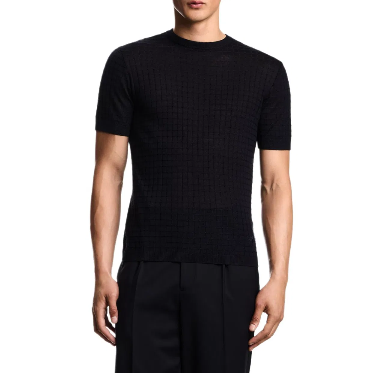 Футболка с коротким рукавом Emporio Armani темно-синяя — фото 3