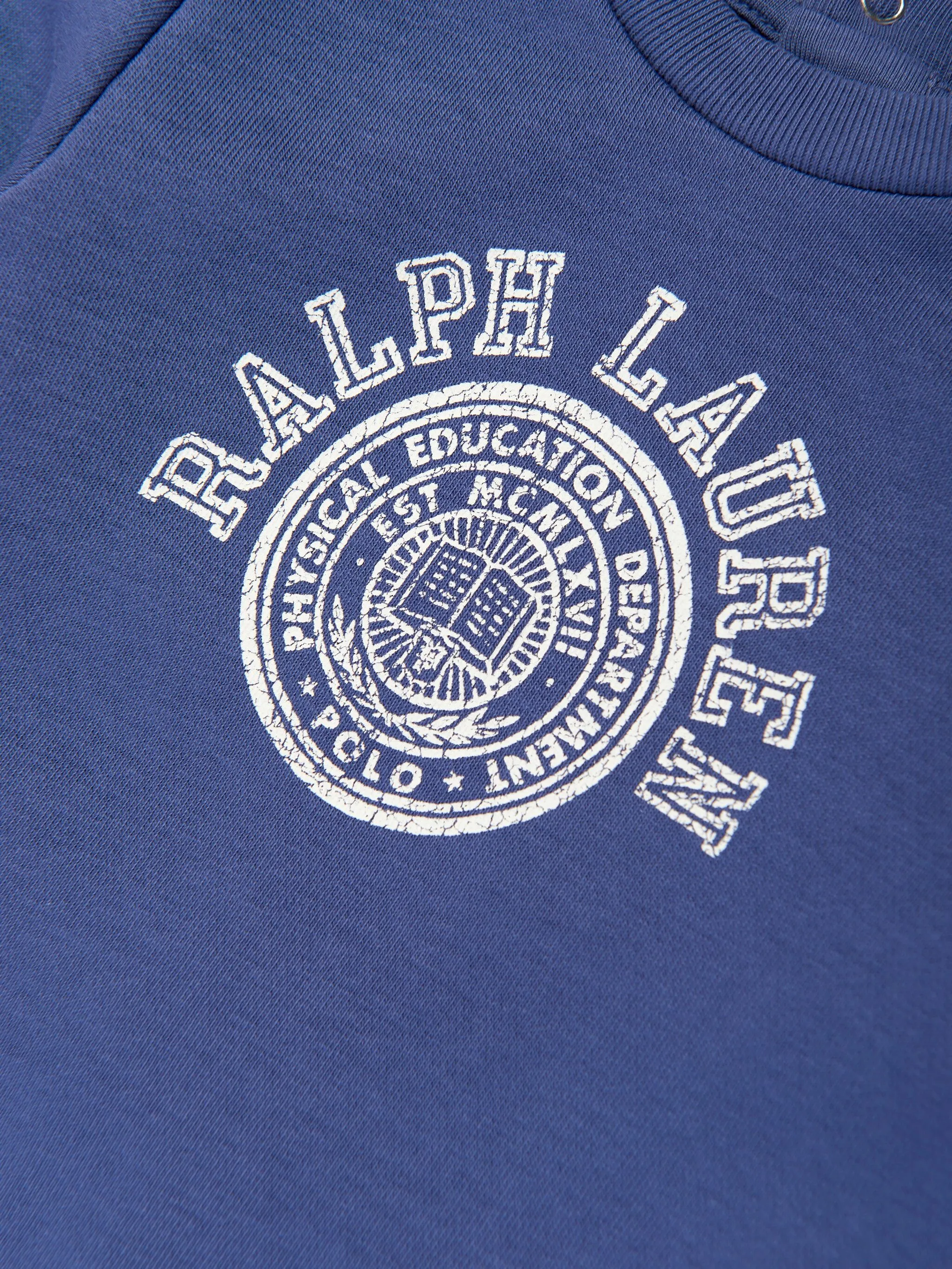 Ромпер из джерси Polo Ralph Lauren Kids, синий — фото 4