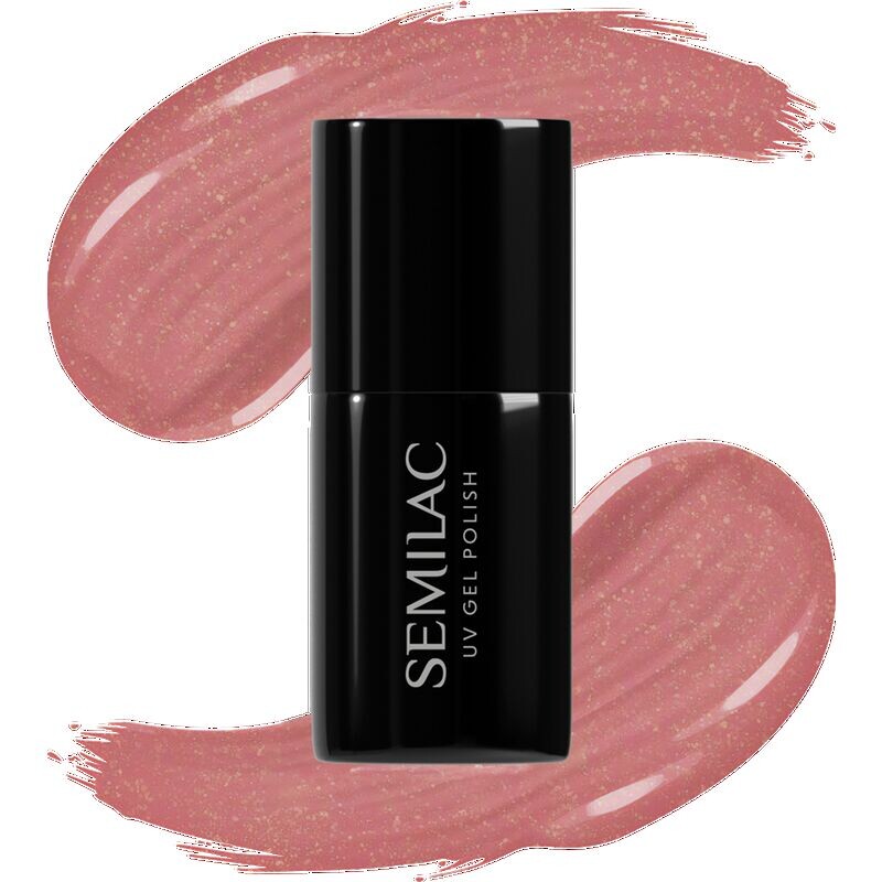 

378 УФ-лак для ногтей Hybrid Semilac Shimmer Stone Amber Semilac, 7 ml
