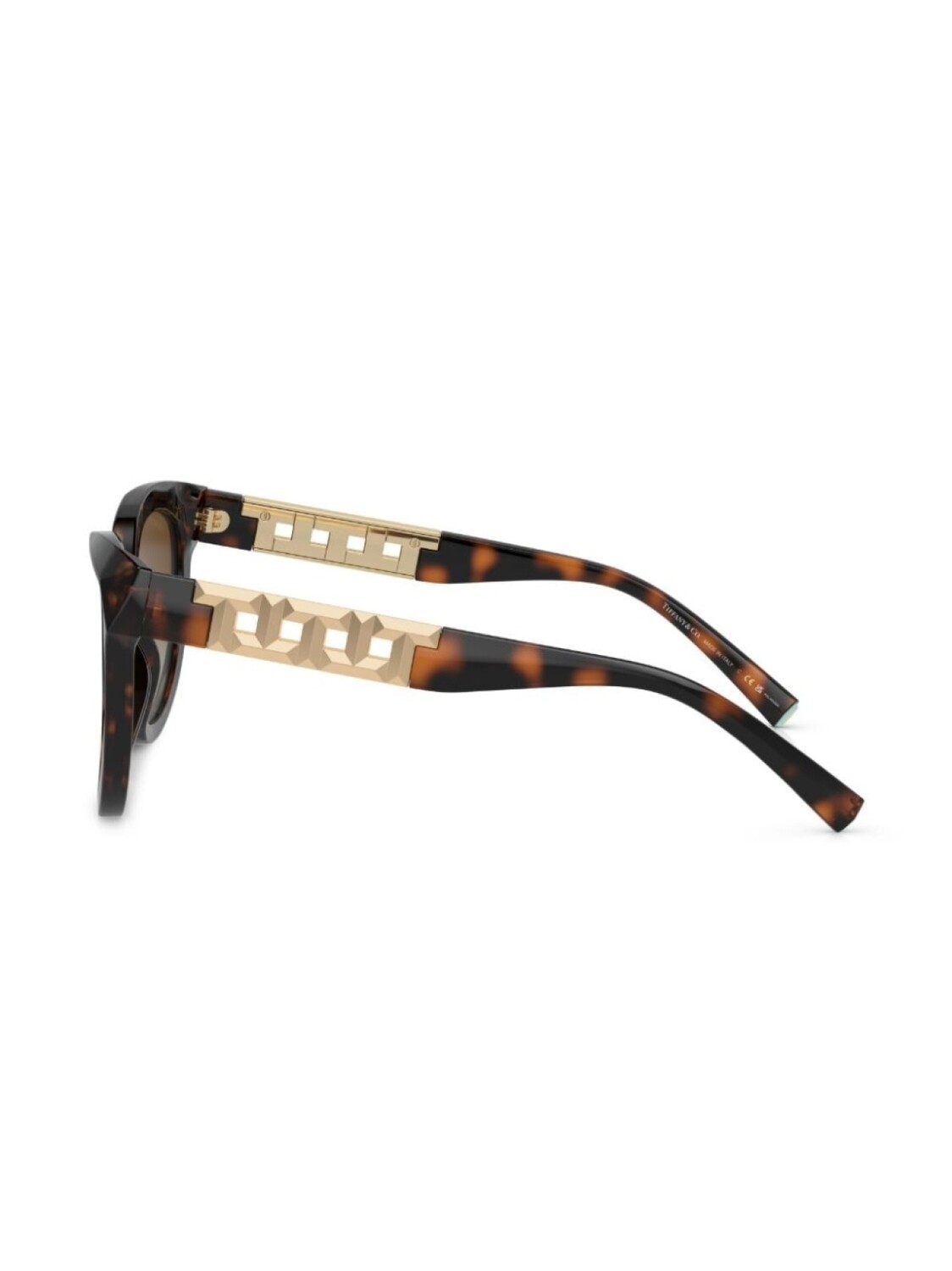 Tiffany & Co Eyewear солнцезащитные очки в оправе 'кошачий глаз', зеленый — фото 3