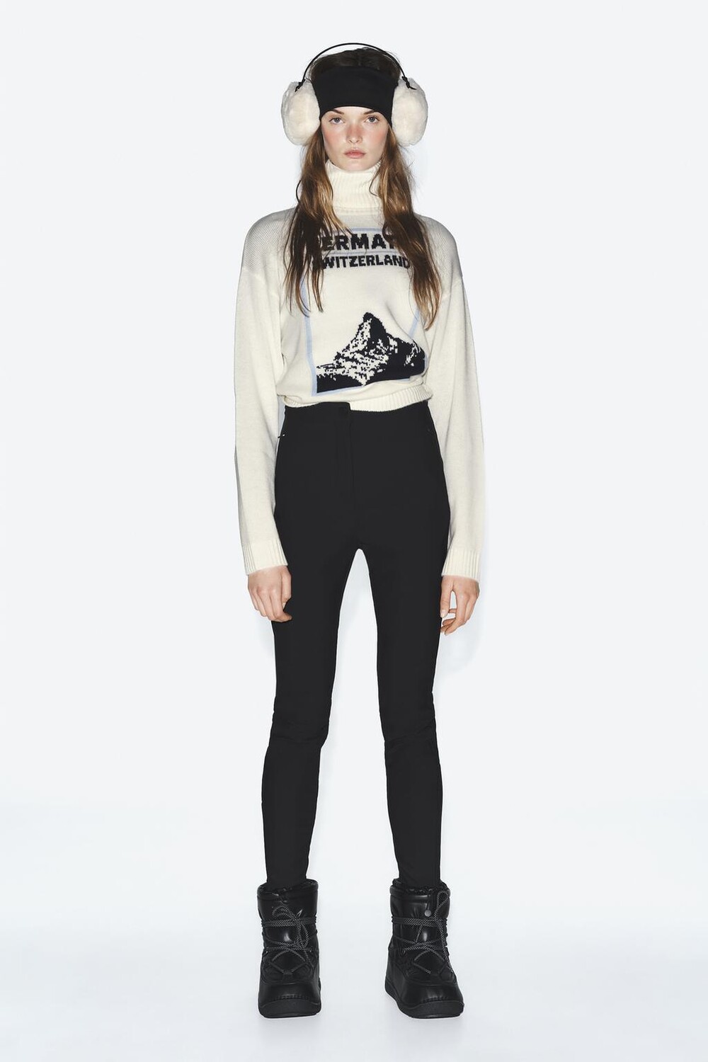 

Водоотталкивающие лыжные ботинки из коллекции ZARA, черный