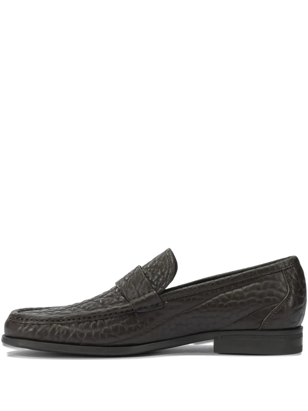 

Лоферы с текстурной пряжкой Ferragamo, коричневый