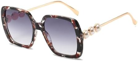 

Большие квадратные солнцезащитные очки для женщин. Классические винтажные очки «кошачий глаз» с жемчужным блеском. Стильные ретро-очки с защитой от УФ-излучения UV400 MTZJH, Amber Grey