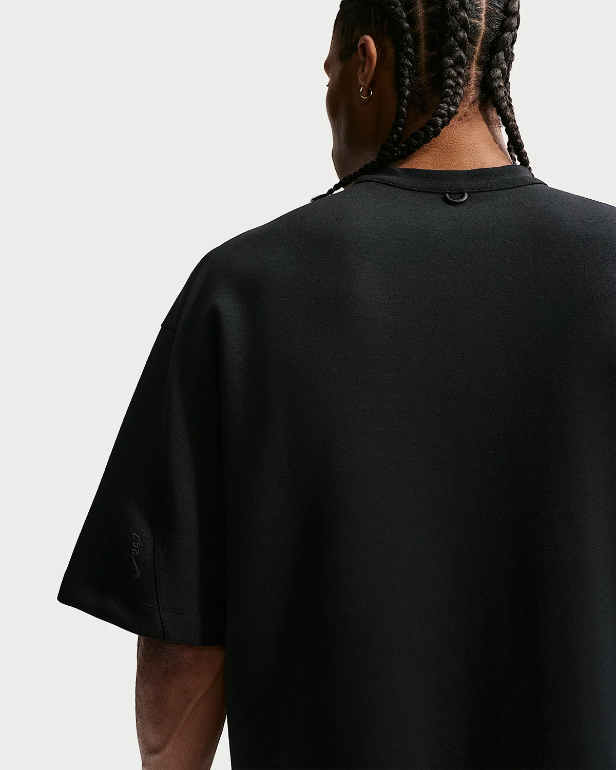 Мужская футболка Dri-FIT с коротким рукавом Nike 24.7 ImpossiblySoft, Black/Black/Dark Smoke Grey — фото 2