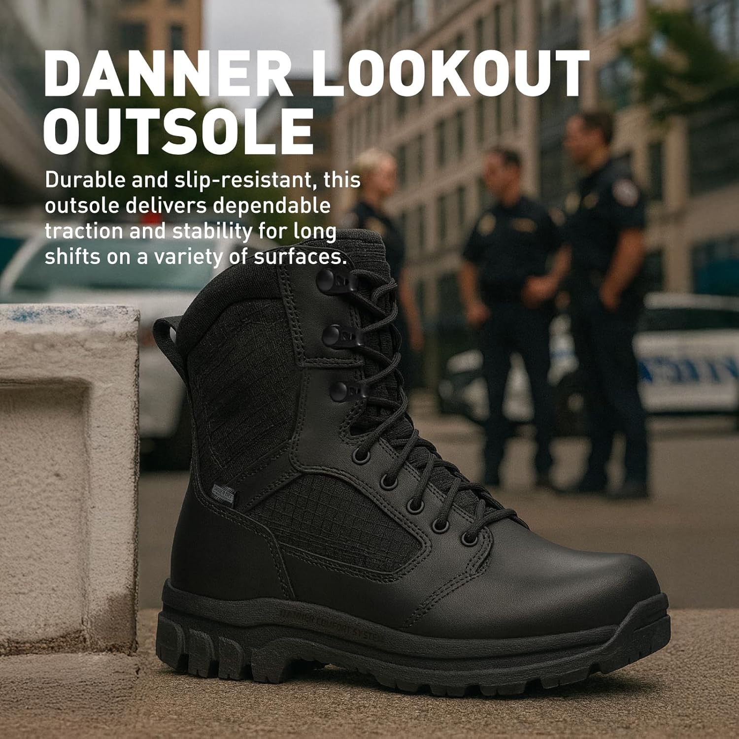 Мужские тактические ботинки Danner Lookout с боковой молнией 8 черные Military — фото 3