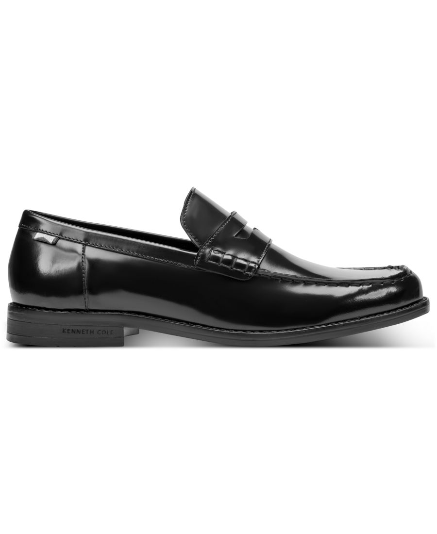 Мужские повседневные лоферы Paco без шнурков Kenneth Cole New York, Black Leather — фото 2