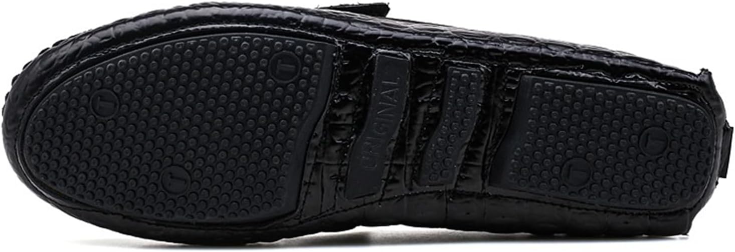 Кожаные лоферы Dacnakby Men's Crocodile Pattern, красный — фото 3
