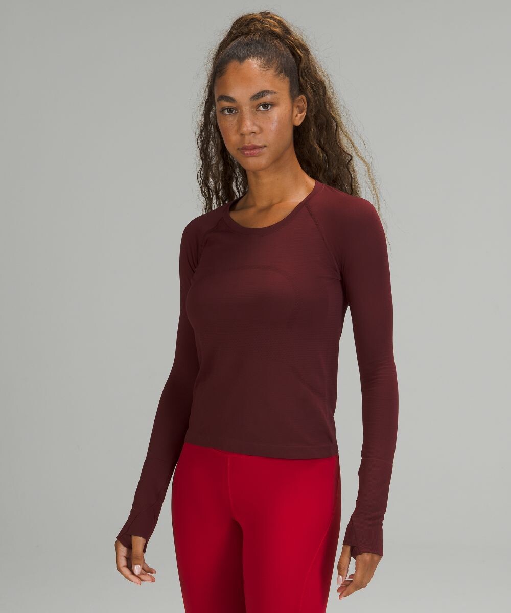 

Рубашка с длинным рукавом Swiftly Tech 2.0 Lululemon, красный