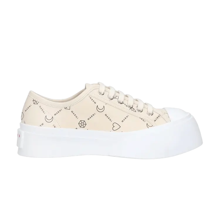 Кроссовки Marni Wmns Pablo Lace-Up Sneaker Allover Print - Beige, кремовый