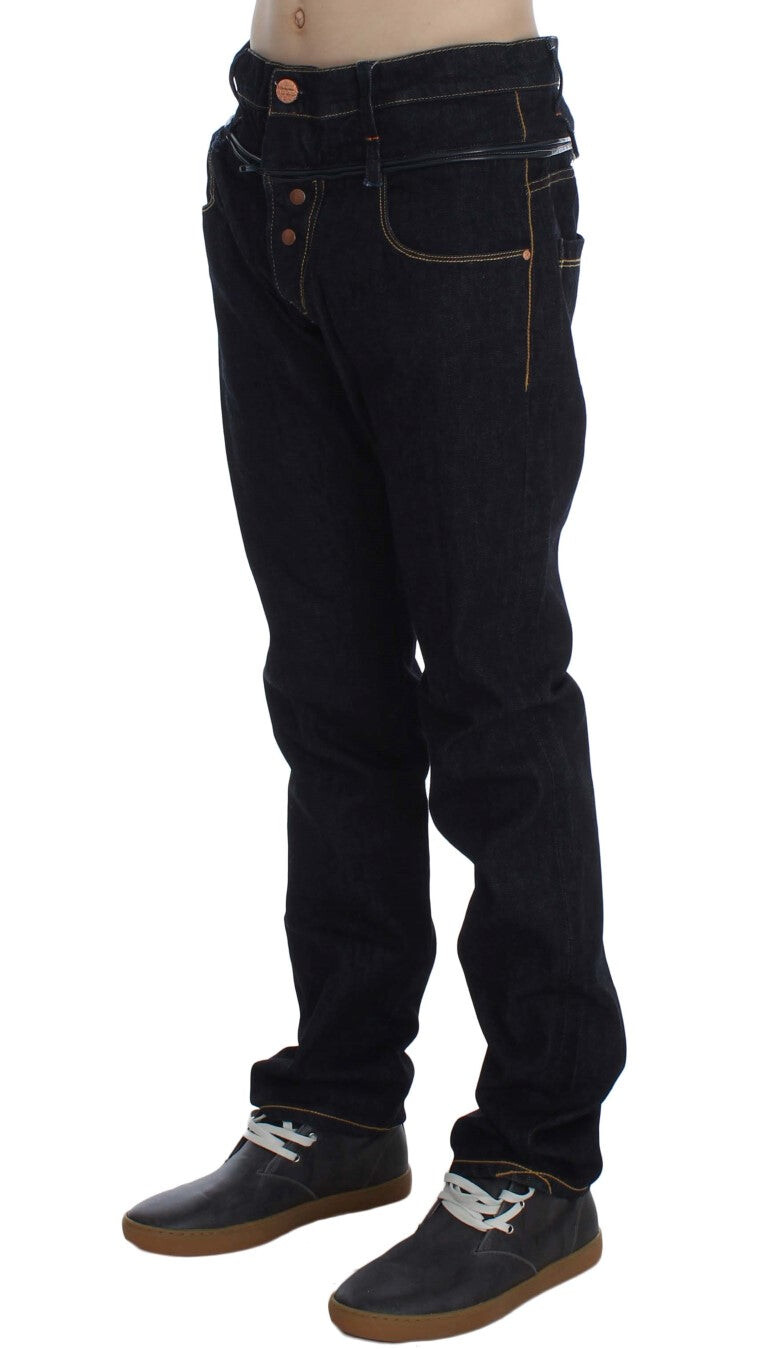 

Acht Elegant Straight Fit Мужские роскошные мужские джинсы, синий